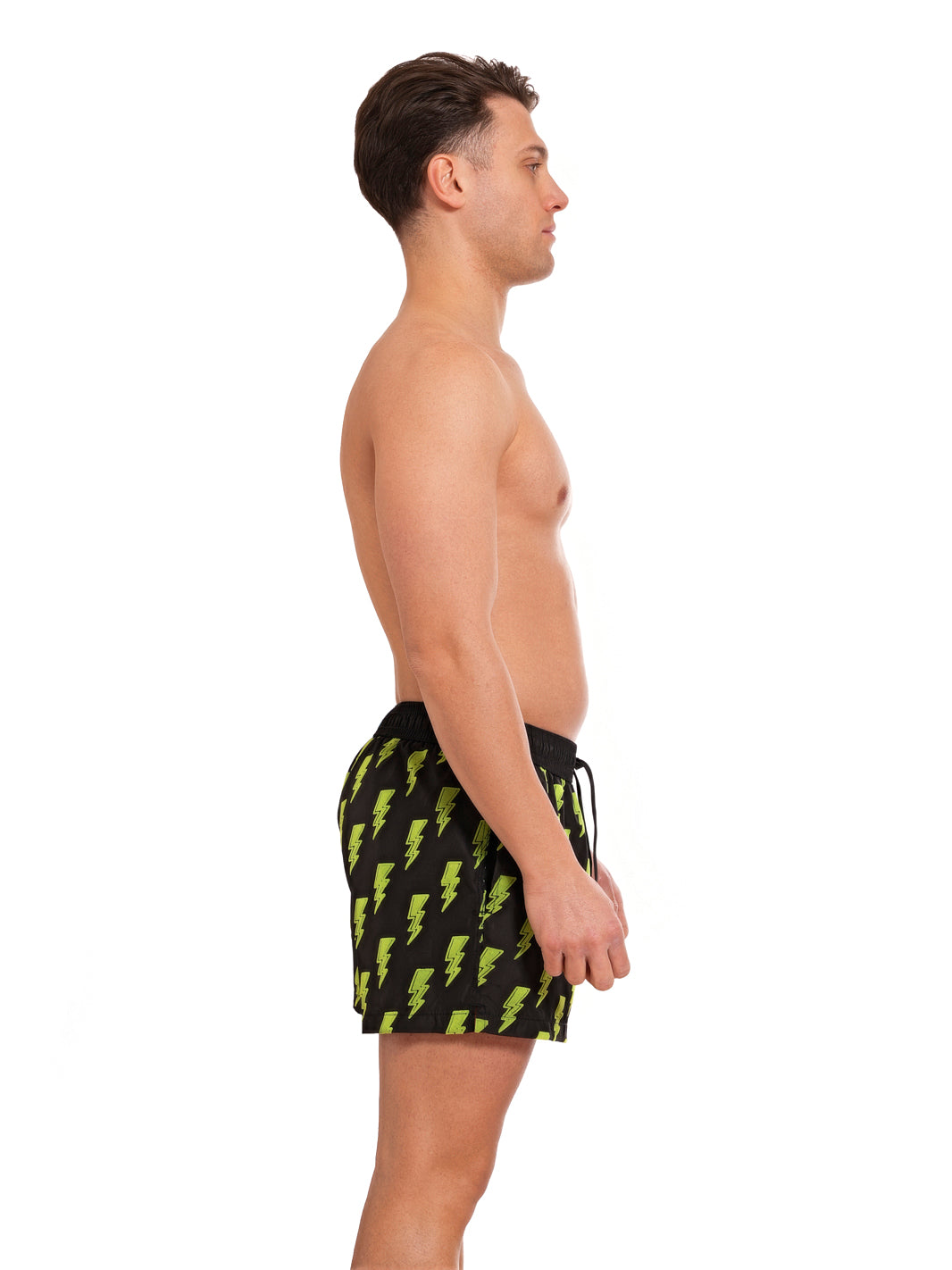 Boxer Guadalupe Black Flock Print LIGHTNING YELLOW