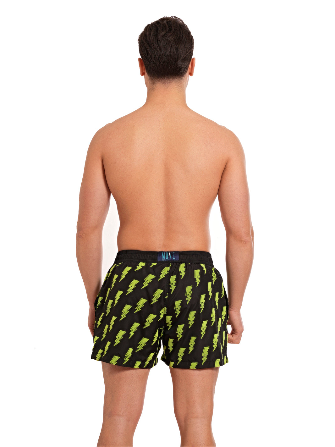 Boxer Guadalupe Black Flock Print LIGHTNING YELLOW