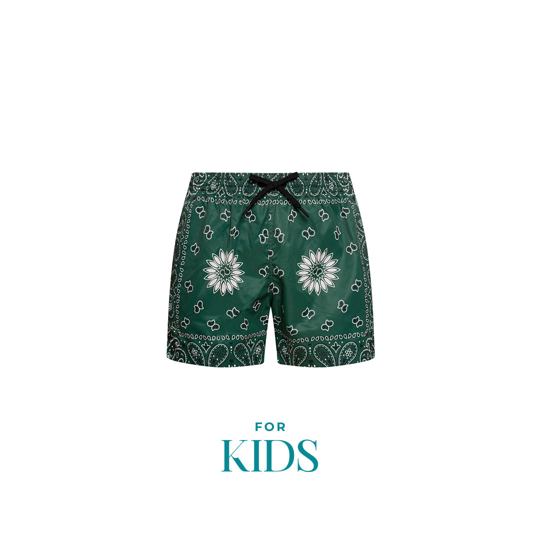 Saint Vincent Kids Boxer Printed GREEN BANDANA