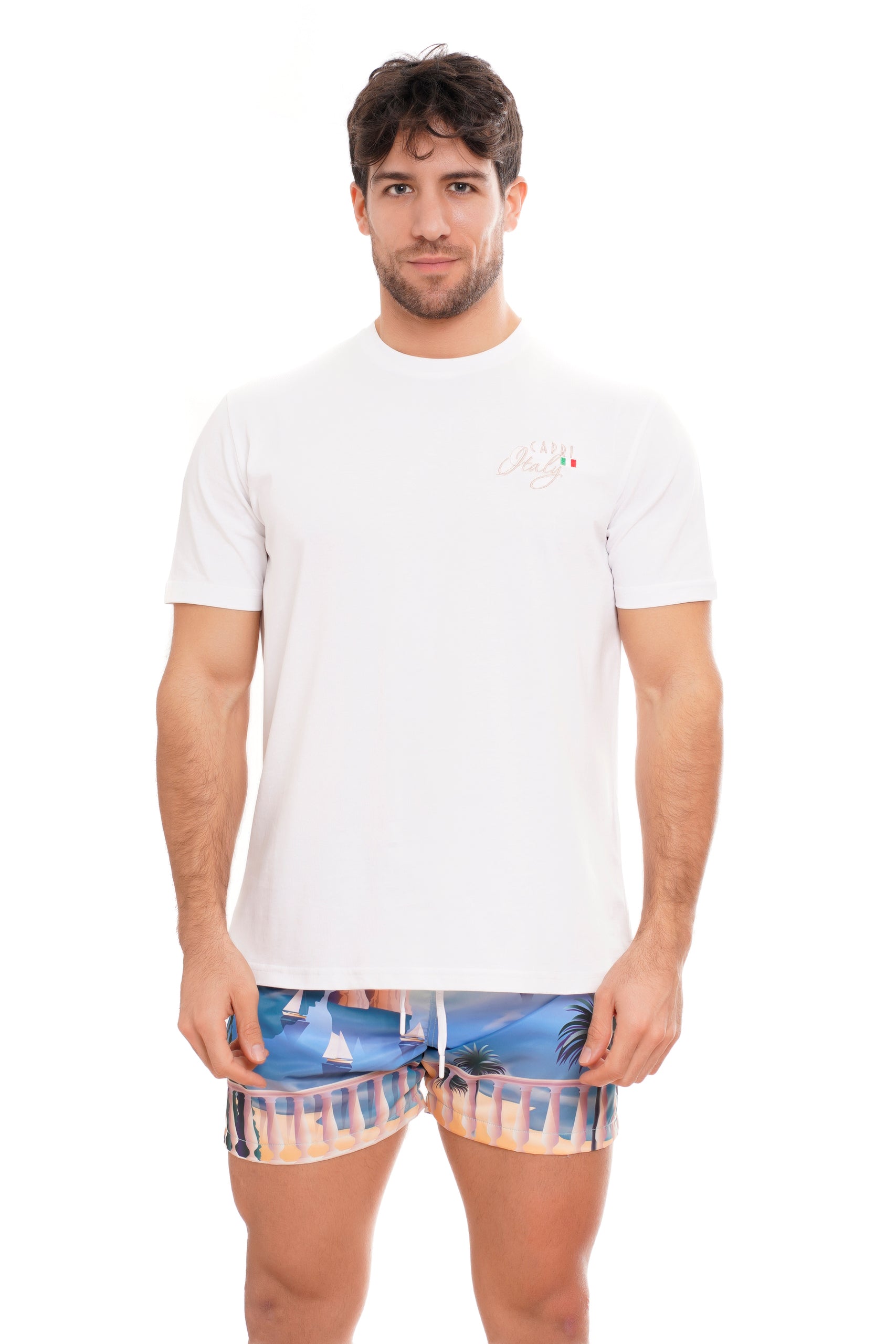 T-shirt inserto Capri BIANCO