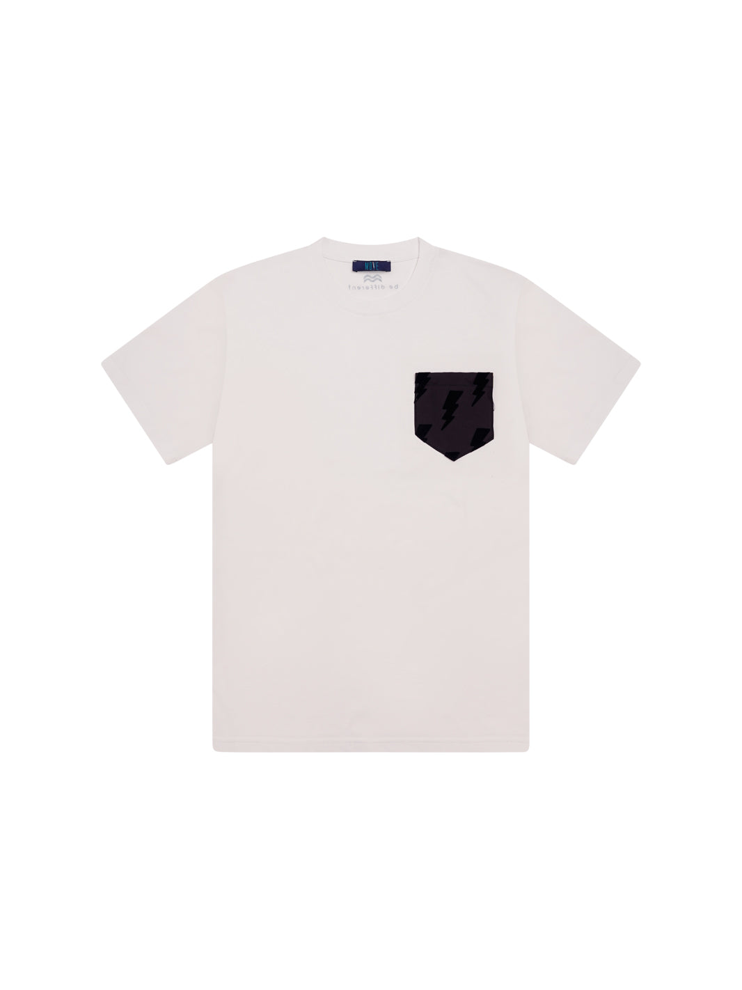 T-shirt bianca taschino flock-TASCA NERA FULMINE. NERO