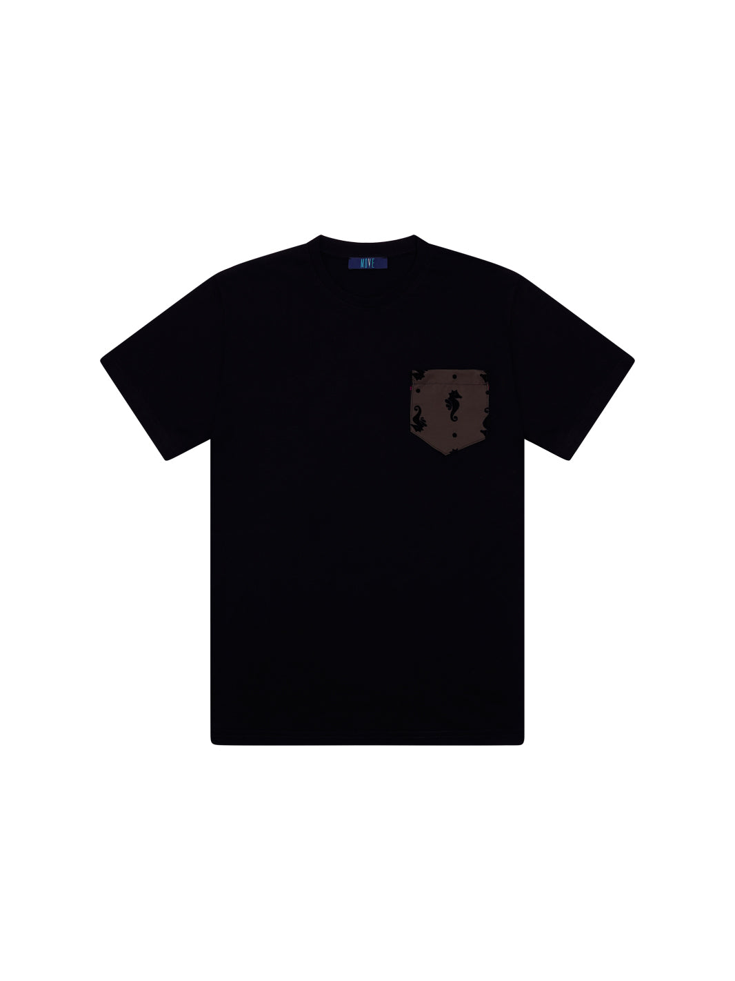 T-shirt nera taschino flock-TASCA MILIT.  CAV. NERO