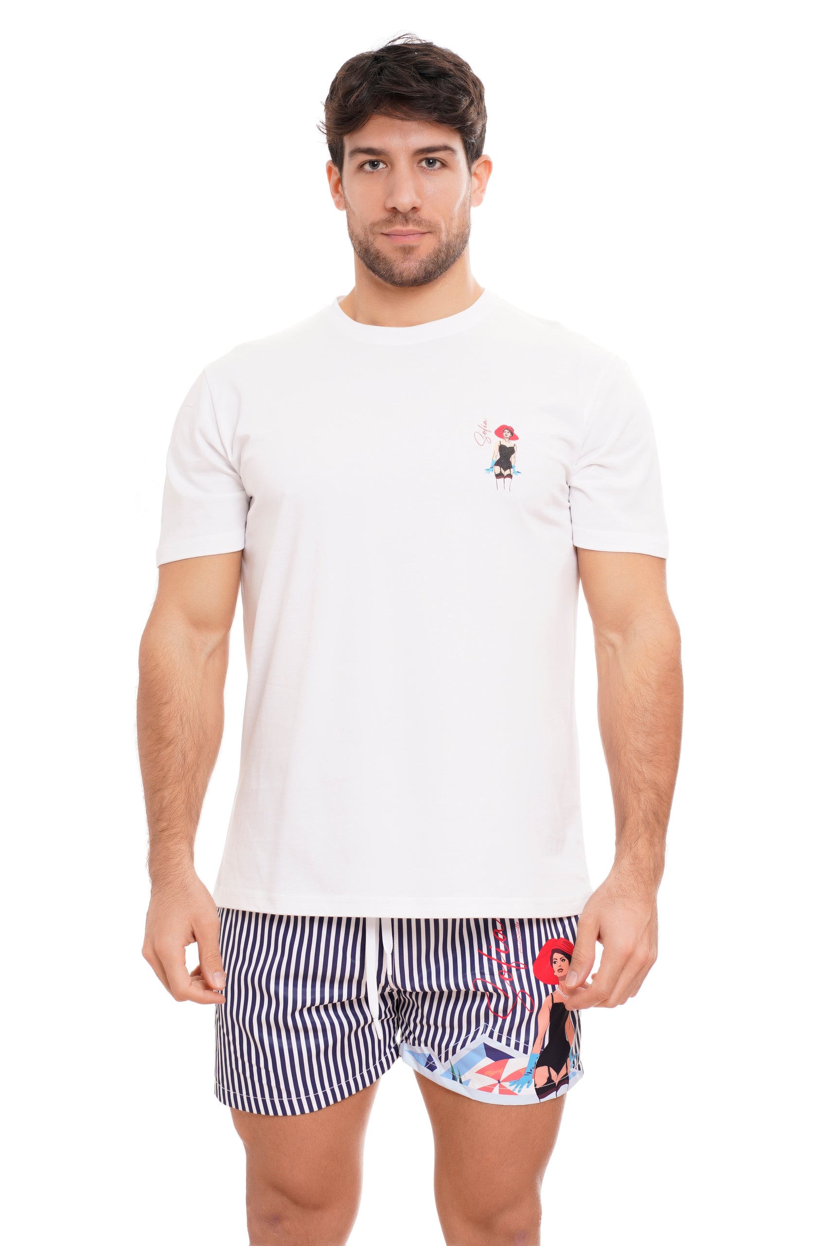 T-SHIRT STAMPA LOREN-BIANCO