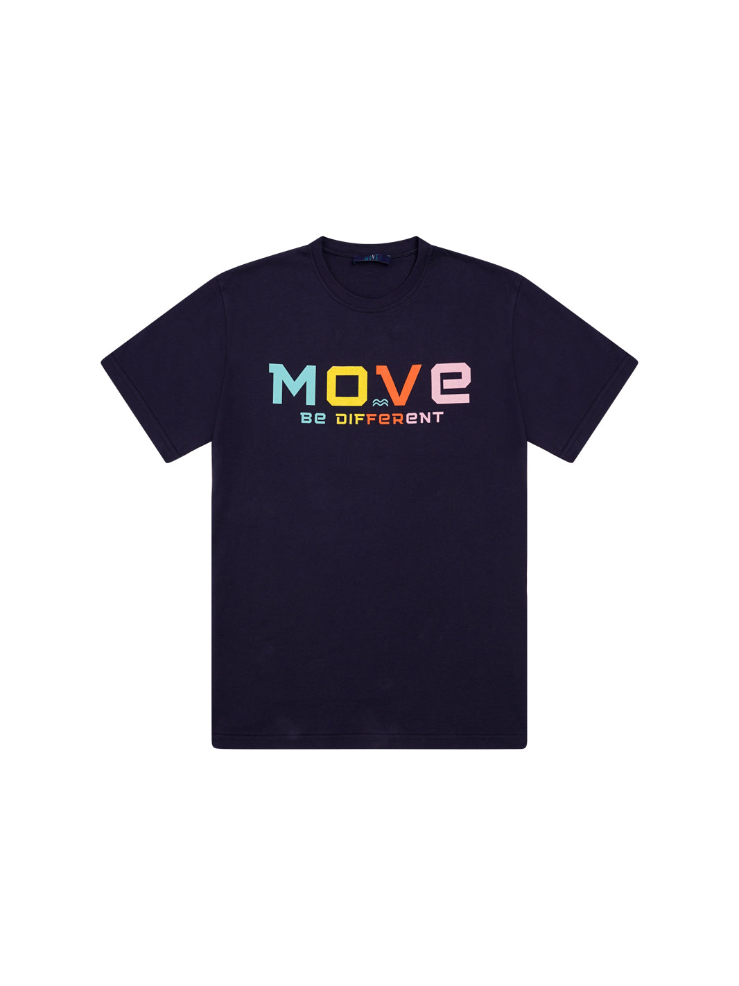 T-shirt stampa logo MOVE BLU NAVY