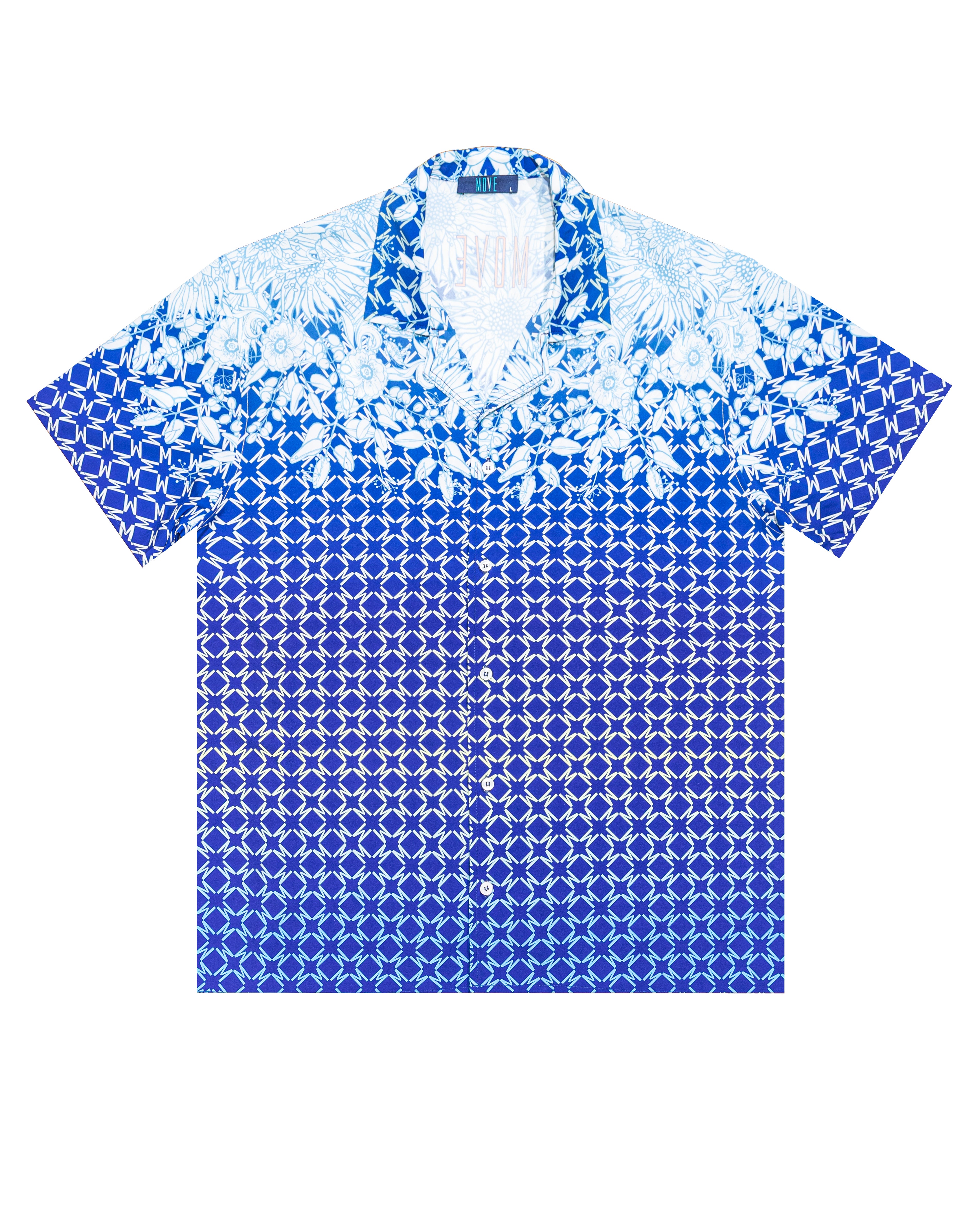 Camicia bowling stampata geometrico degradè