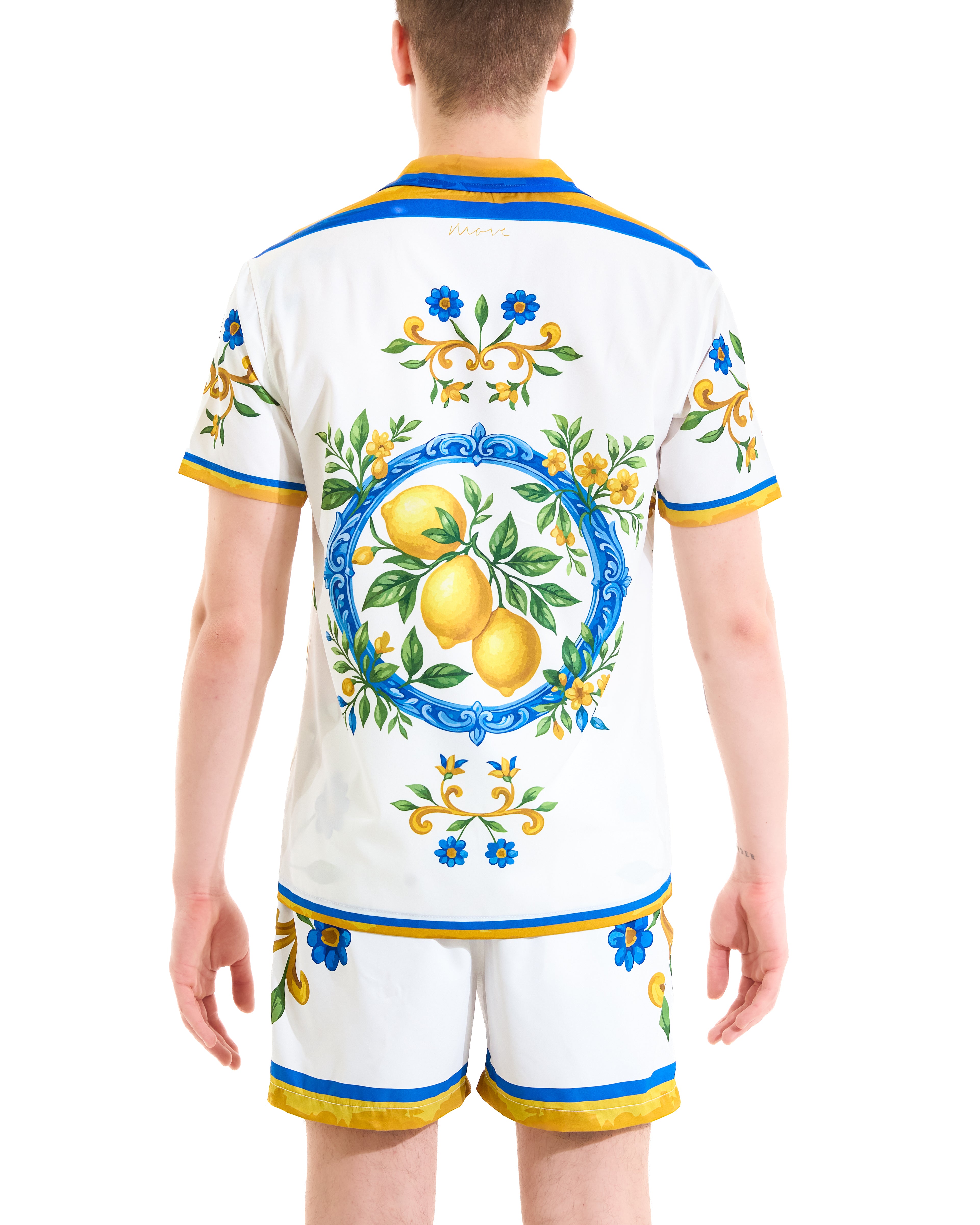 Camicia bowling stampa limoni