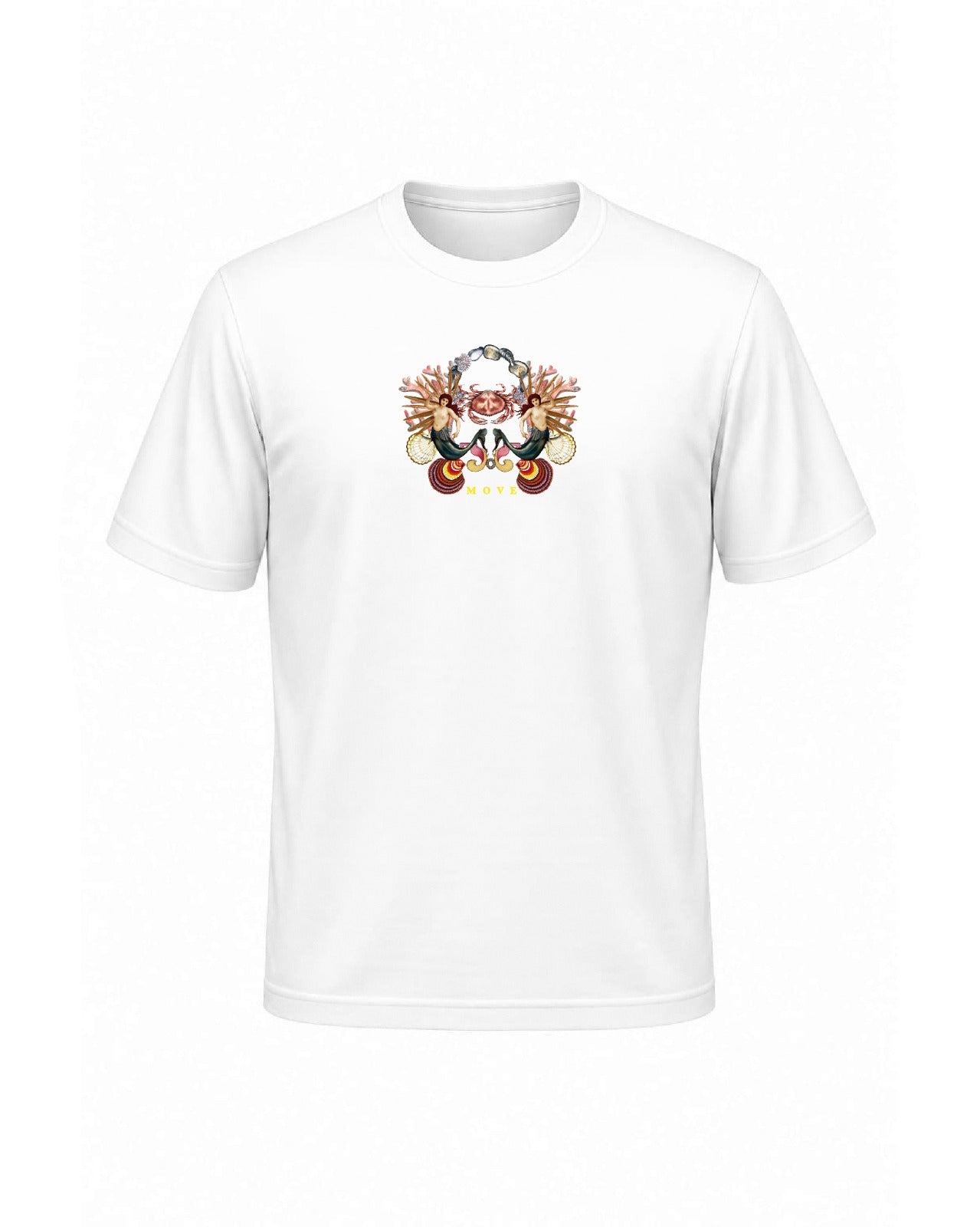 T-shirt stampa barocco marino